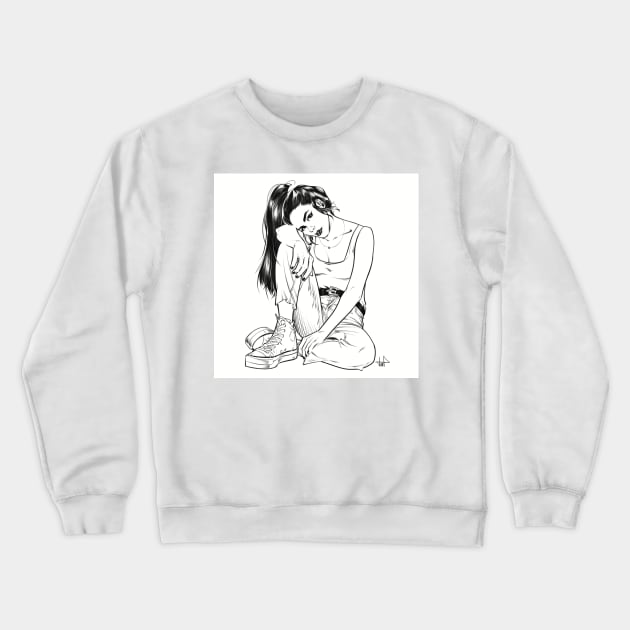 Thinking Crewneck Sweatshirt by Livia Pastore